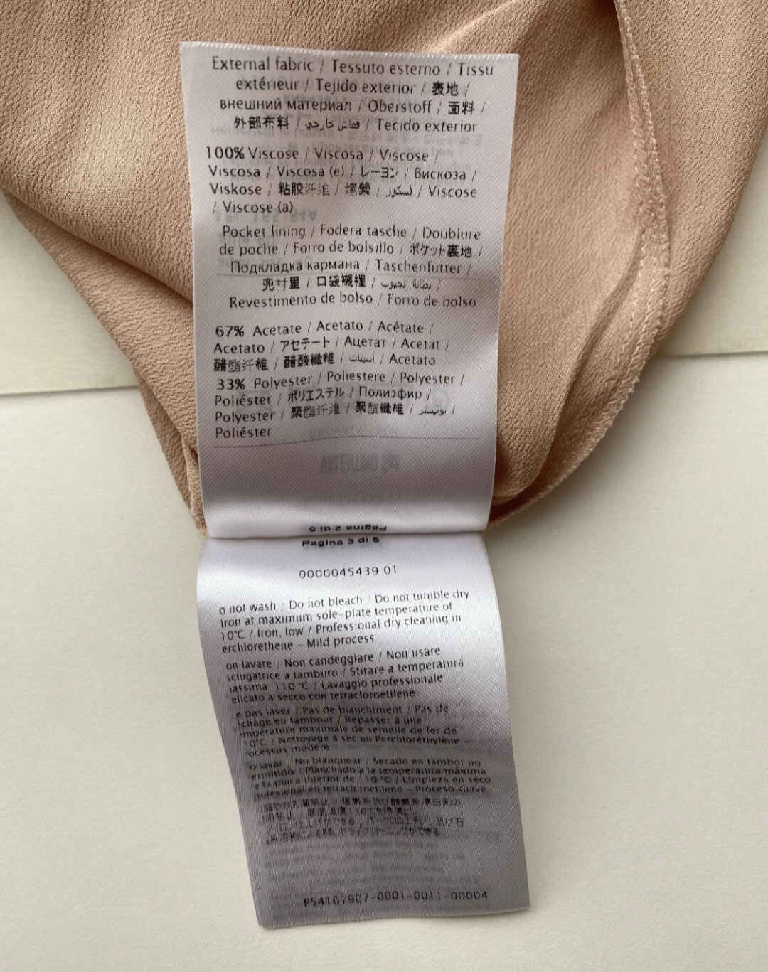 Abito ROSSO Valentino Garavani Mini Biege A Line 100% Viscosa Taglia 40It