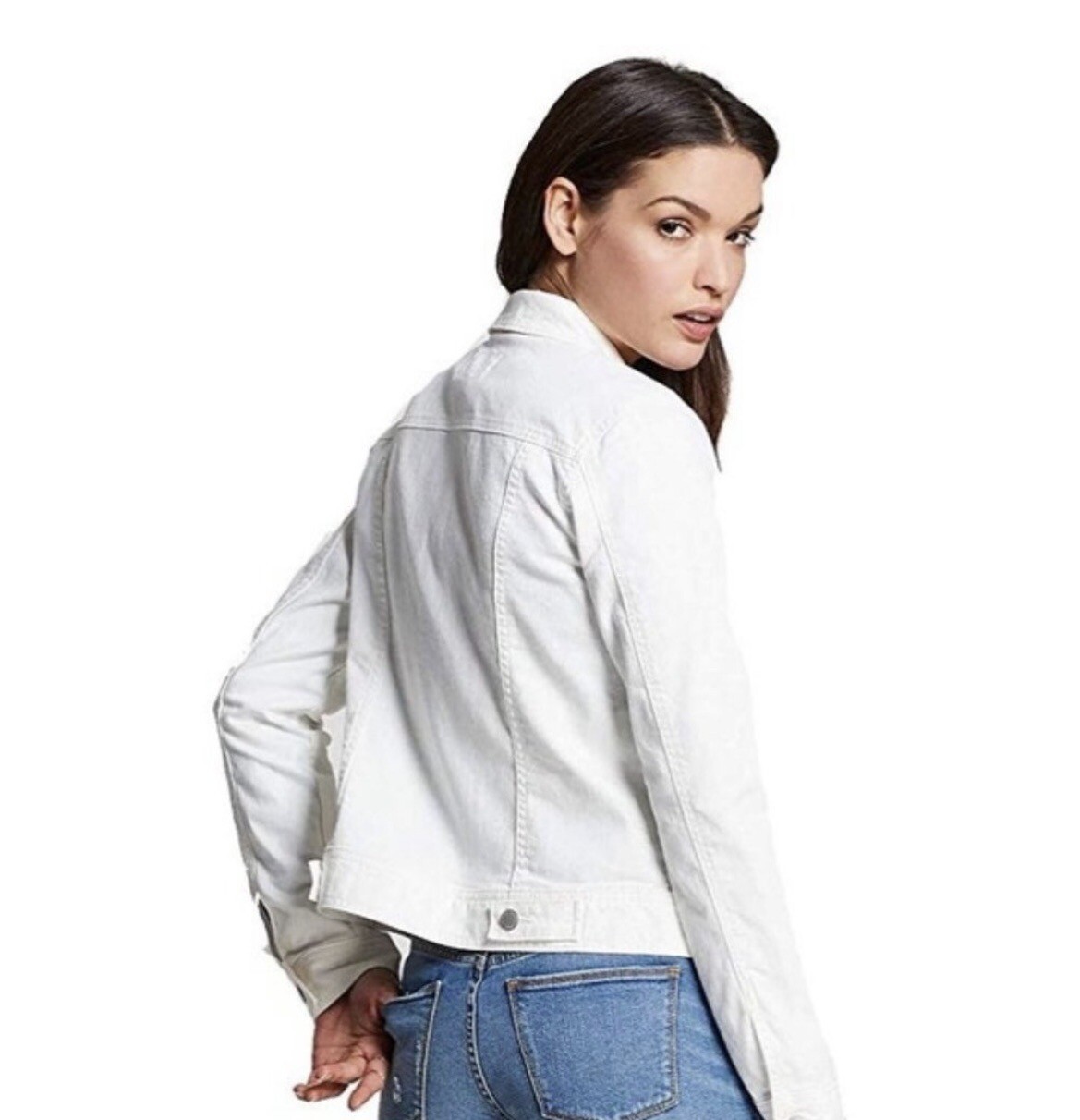White denim jean jacket Universal Thread Size M W… - image 1