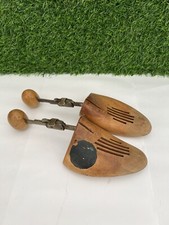 Vtg Pair MILLER Wooden Shoe Tree Stretcher Adjustable Form Keeper size 10 11"USA