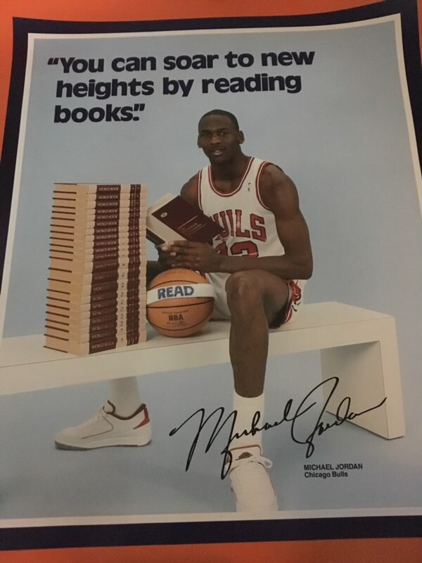 Rare Vintage Michael Jordan Poster “Read World Books” | eBay