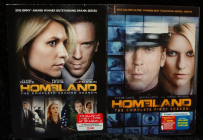 Homeland   The Complete First & Second Season 1 2 DVD Claire Danes Damian Lewis
