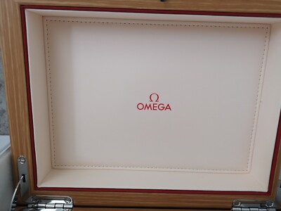 Omega Authentic Wooden Watch Box With Travel Red Cube Box Latest