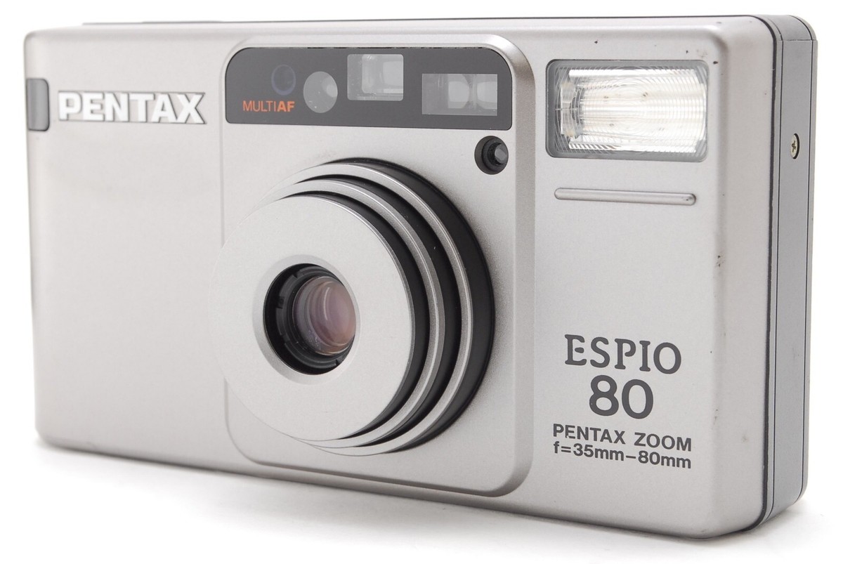 Near MINT] Pentax Espio 80 ZOOM Silver 35mm Film Camera