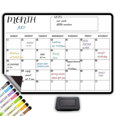 Kalender Whiteboard Whiteboard 29,7x42cm magnetisch Zeitplan Tagesplaner