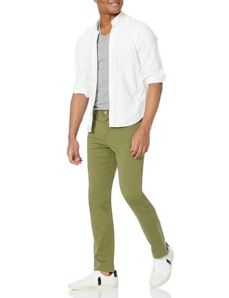 Amazon Essentials Herren Slim-Fit-Jeans OlivgrüN 33W/32L Auslauffarben-image
