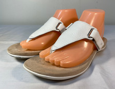 VIONIC Wanda Sandals Women's White Leather Slip On Orthotic Comfort - US 8