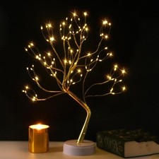 108 LED Twig Tree Lights Light Up USB/Battery Power Bonsai Tree Table Lamp Decor