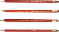 "4 Herlitz Bleistifte Mit Gravur \"Scolair\" / HäRtegrad: Hb / Mit Radierer"