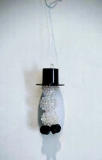 Vintage Handmade Beaded Snowman Ornaments from an Estate Sale Lot of 12