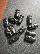 12pk Toaster Ellipse Cord Locks Stopper Spring Toggle Mil-Spec Black Made In USA