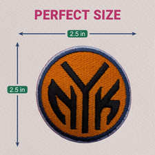 New York Knicks Patch NBA Basketball Embroidered Iron On Sew On 2.5" Round