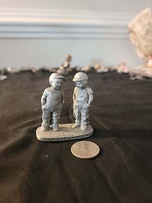 Fine Pewter Figurine ''Little Farmers'' 1988