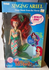 VTG 1991 The Little Mermaid 18" Singing Ariel Doll Disney Tyco #1829 NIOB NRFB
