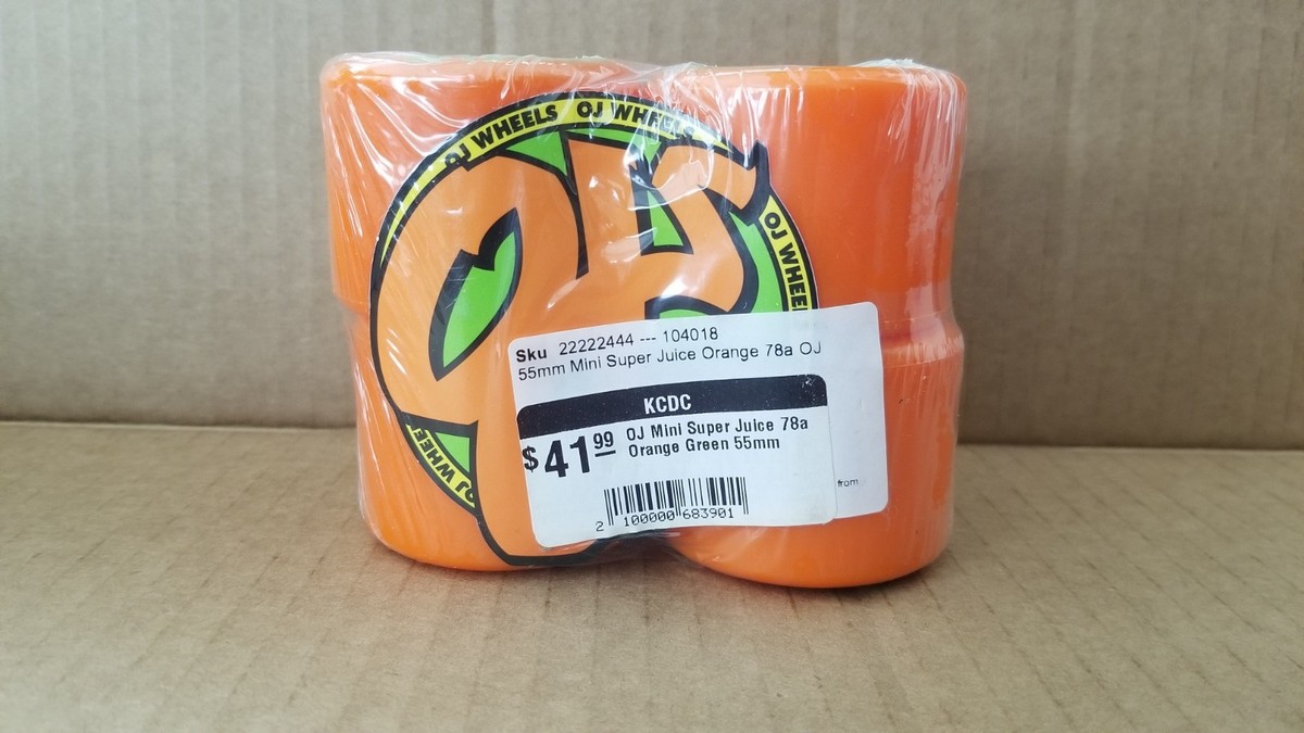 OJ Super Juice 55mm Mini 78a Orange Green Skateboard Wheels New