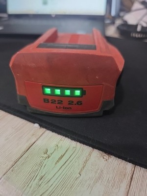  Hilti Battery B22 / 2.6Ah 21.6 Volt Li-Ion for Cordless tool (OEM) Used 