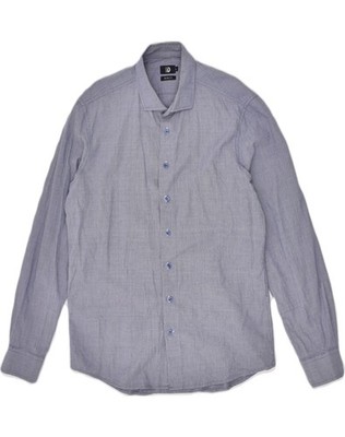 DACK'S Herren Slim Fit Hemd Large Blau Baumwolle AF93