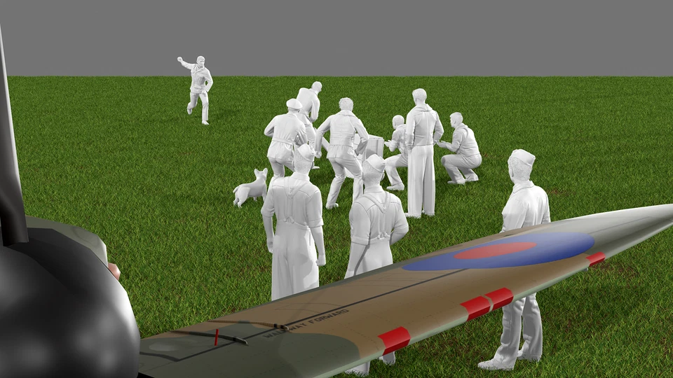 WWII RAF "Bowling from the Biggin Hill End" - 10 Figure Set - Image 3 of 4