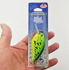 Vtg Mann's 3/8 Oz Loudmouth II Crankbait 366C Fire Shad CG Lure Depth 5 -8  Feet