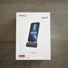 iWALK LinkPod 4 Portable Charger, 4500mAh Pocket Size Charging Power Bank White