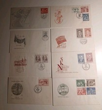 8 FDC Checheslovaquia 1947-1950