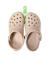 New Crocs Kids J6 Classic Clog Shiitake Beige Casual Comfort Shoes Sandals NWB