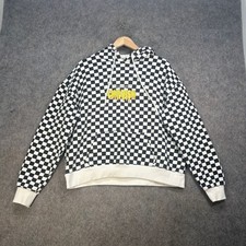 Childish Turbo Hoodie Mens Size UK M Black White Checked Cotton Oversized TGF