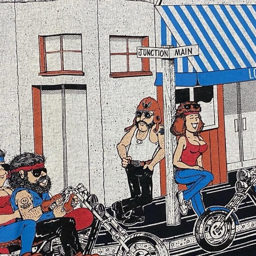 VTG 90s Sturgis Black Hills Motorcycle Artwork T Shirt Adult XL Black USA Rare - Picture 4 of 5