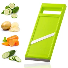 Food Chopper, Potato Slicer for Chips Mandoline Vegetable Manual Green