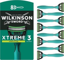 Image of WILKINSON SWORD - Xtreme 3 For Men | Sensitive | Pack of 8 Disposable Razors