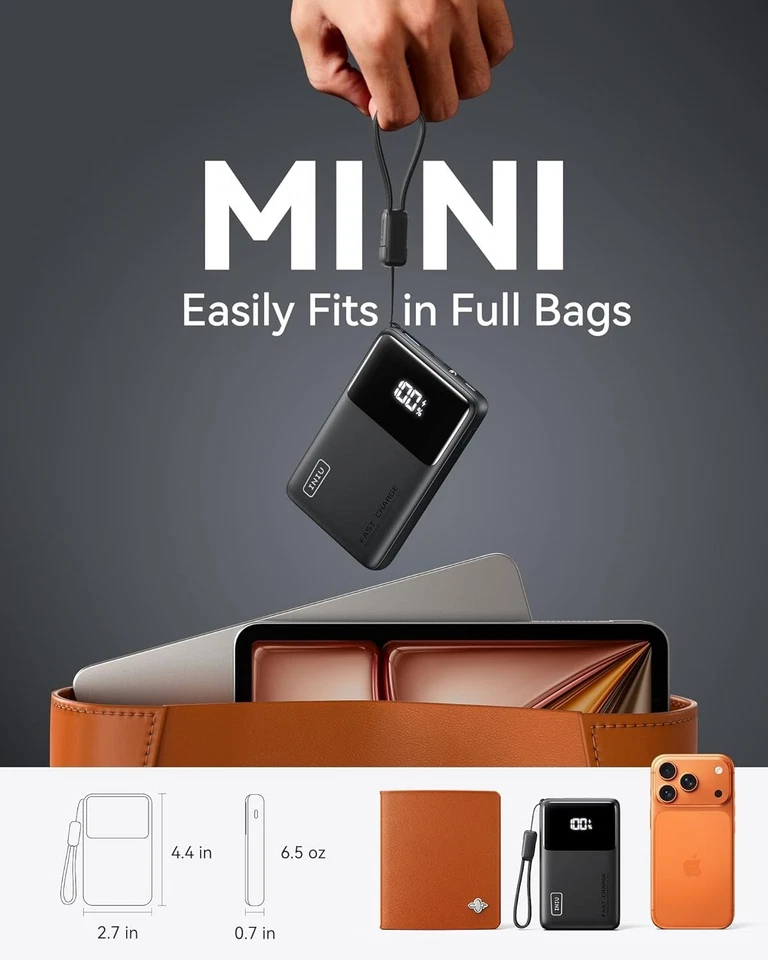 INIU Portable Charger, Slimmest 10000mAh 45W PD Fast Charging Power - Image 3 of 4