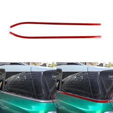 Red Carbon Fiber Rear Window Lower Trim For Mini Cooper Countryman F60 2017-23