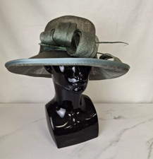 Jacques Vert Mother Of The Bride Hat Wide Trim Green Occasion Formal P655