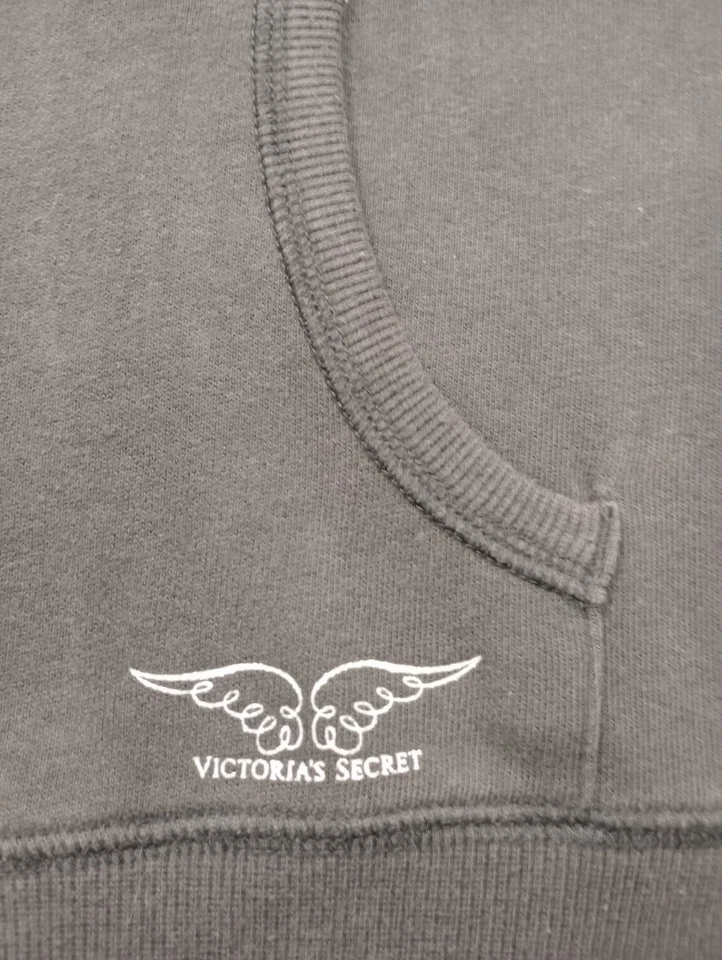 Chaqueta Victoria’s Secret para mujer negra cremallera completa I'm No Angel Bling Wing cremallera Foto 4 de 4