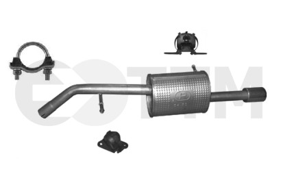 Silencieux arrière pour Citroën C3 et DS3 Berline 1.4 HDi 68cv 2010-2016