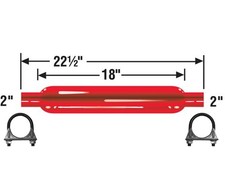 Cherry Bomb 87507cb Muffler 22.5 Inch Oal 18 In Body 2.0 Inlet 2.0 Outlet