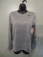 The Nike Tee Women's Long Sleeve Shirt - Gray DV7311-091 Sizes: XS to XXL NWT