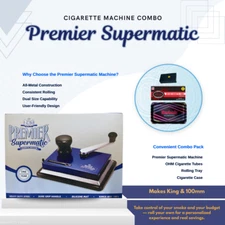 Premier Supermatic Cigarette Tobacco Rolling Machine (King & 100s) Combo