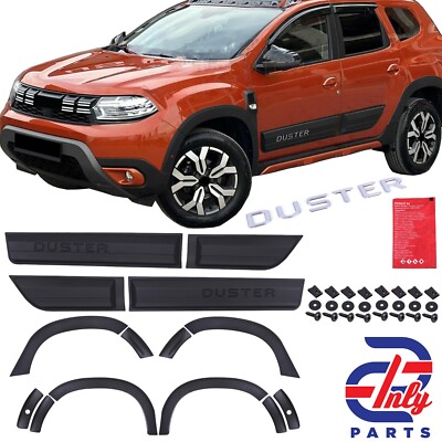 14 TLG für Dacia Duster Radlauf Fender Kotflügel Radlaufschutz ABS Schwarz 18-24