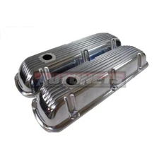SBF Aluminum Nostalgic Finned Small Block Ford Valve Cover 260 289 302 351W 5.0L