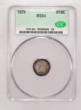 1829 H10C Capped Bust Half Dime CACG MS64 (CAC)