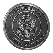 Vintage Belt Buckle Congressman Dick Schulz