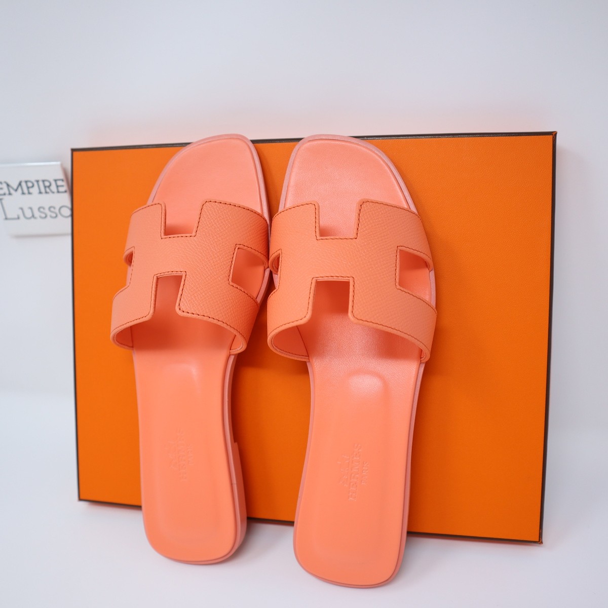 靴 Hermes Logo Orange Espadrilles HERMÈS | Orange Espadrille Wedges | Rattan Sandals L EU 37