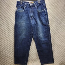 Y2K Southpole Jeans Men s Baggy Skater Hip Hop Dark Wash 34x32 Carpenter Hook