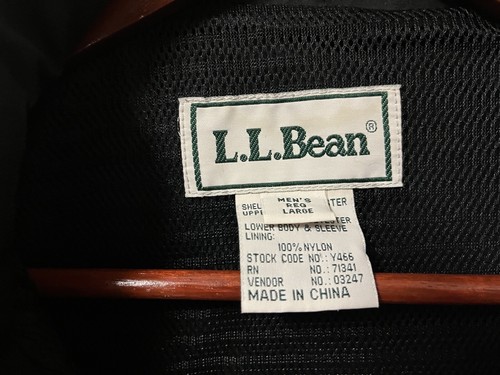 Vintage Mens LL Bean Full Zip Black Red Yellow Parka Jacket Size L Reg Ski Snow - Picture 4 of 8