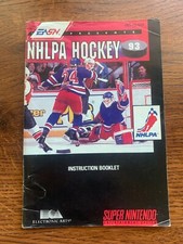 NHLPA NHL 93 Hockey 1993 SNES Super Nintendo Instruction Manual Only