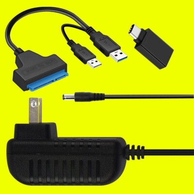 Type-C/USB to SATA External Converter Adapter Cable Lead for 2.5'' 3.5'' HDD SSD