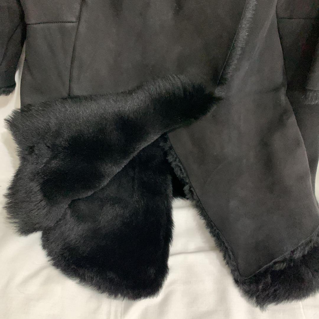 Arni Real Fur Black Shearling Jacket, Size 42 L - Premium Winter 