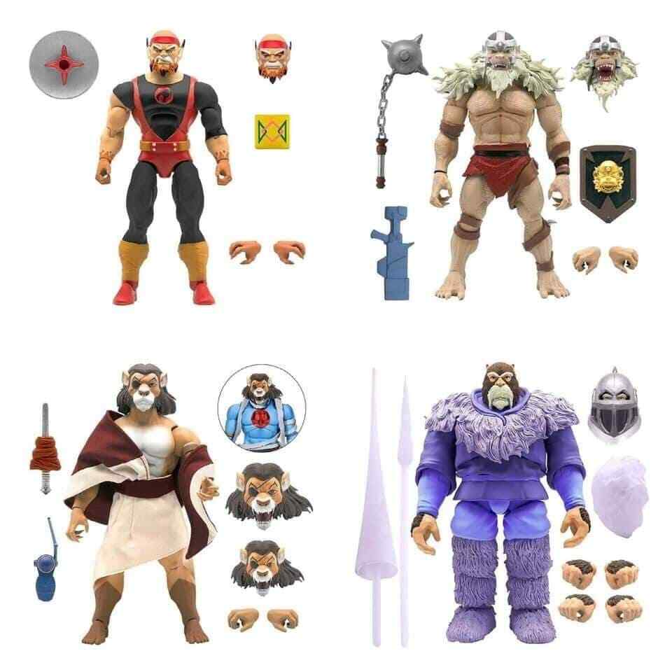 Super7 Thundercats Ultimates LYNX-O, PUMM-RA, MONKIAN, and SNOWMAN