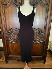 Women's Rib Knit Black Tank Sweater Dress Size Small