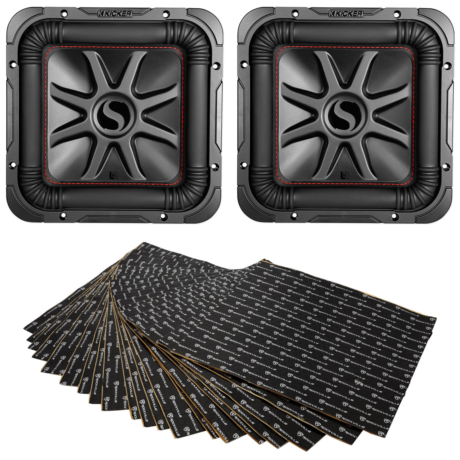 2 Автомобильные сабвуферы KICKER 45L7R102 мощностью 1000 Вт L7R Комплект для подавления звуковой вибрации 64090₽